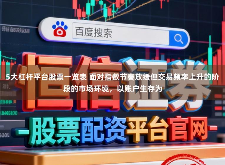 5大杠杆平台股票一览表 面对指数节奏放缓但交易频率上升的阶段的市场环境，以账户生存为